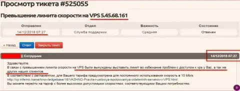 Хостинг-провайдер уведомил, что VPS веб-сервера, где находился интернет-сайт ffin.xyz получил ограничения по скорости доступа
