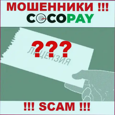 Осторожно, компания CocoPay не получила лицензию на осуществление деятельности - это воры