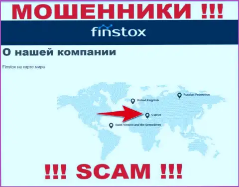 Finstox Com - это мошенники, их адрес регистрации на территории Cyprus