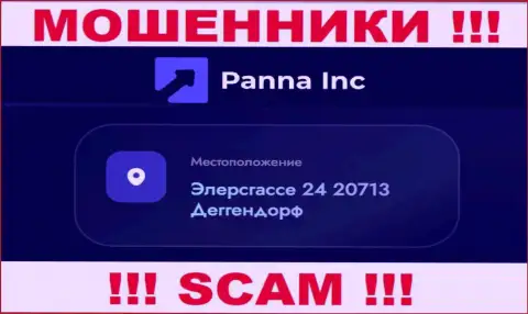 Адрес регистрации компании ПаннаИнк на официальном сайте - ненастоящий !!! ОСТОРОЖНЕЕ !!!