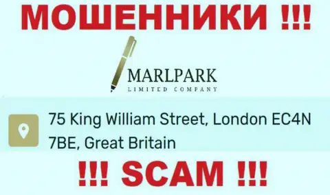 Юридический адрес MarlparkLtd Com, размещенный на их информационном сервисе - ненастоящий, будьте крайне осторожны !