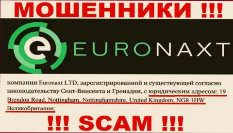 Юридический адрес компании Евро Накст на ее сайте ложный - это ЯВНО ВОРЮГИ !!!