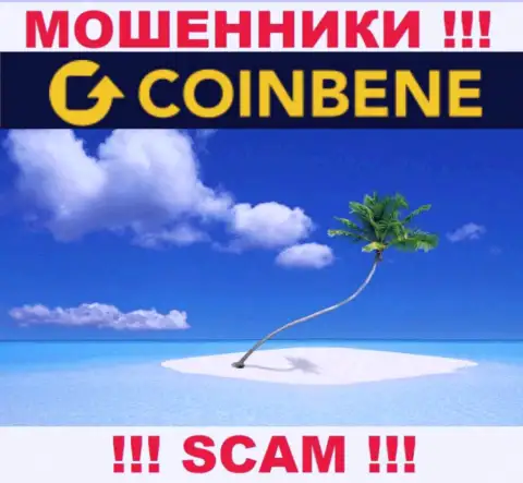 Воры CoinBene нести ответственность за свои незаконные действия не будут, т.к. информация о юрисдикции спрятана