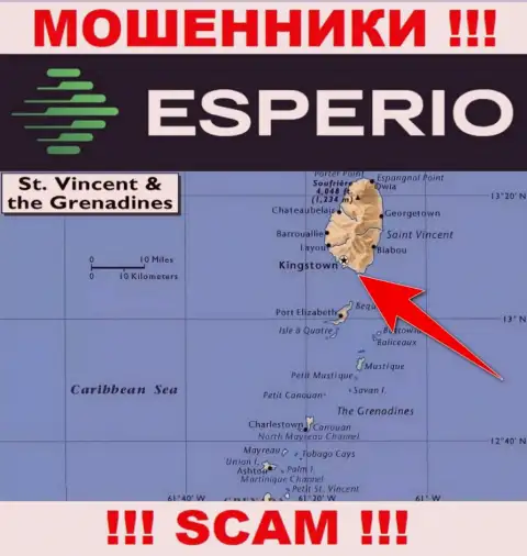 Офшорные интернет ворюги Esperio Org скрываются вот здесь - Kingstown, St. Vincent and the Grenadines