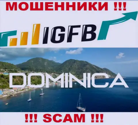 На веб-портале IGFB One отмечено, что они базируются в оффшоре на территории Commonwealth of Dominica