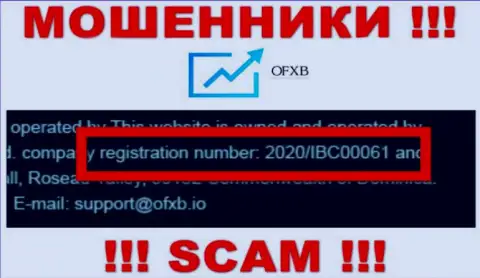Номер регистрации, который принадлежит организации ОФИксБ - 2020/IBC00061