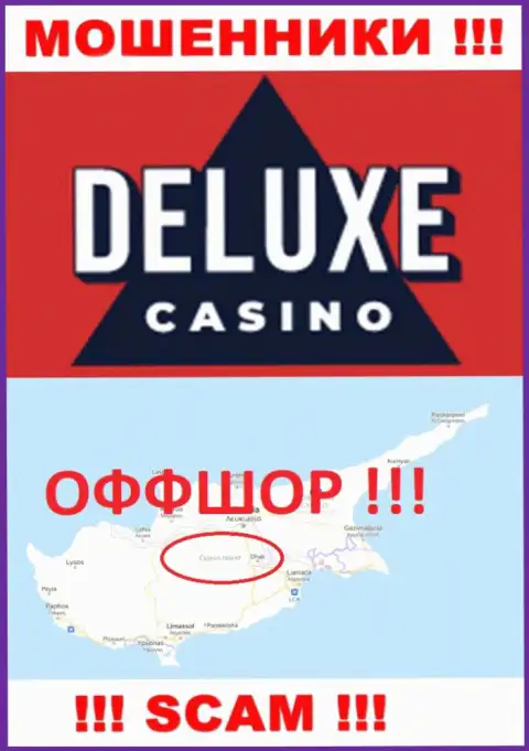 Делюкс Казино - это жульническая компания, зарегистрированная в офшоре на территории Cyprus
