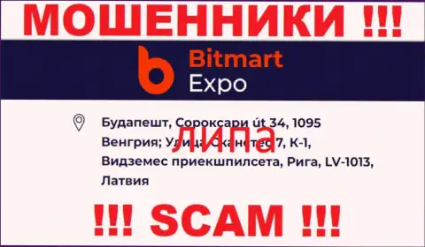 Юридический адрес регистрации организации Bitmart Expo липовый - взаимодействовать с ней довольно-таки опасно