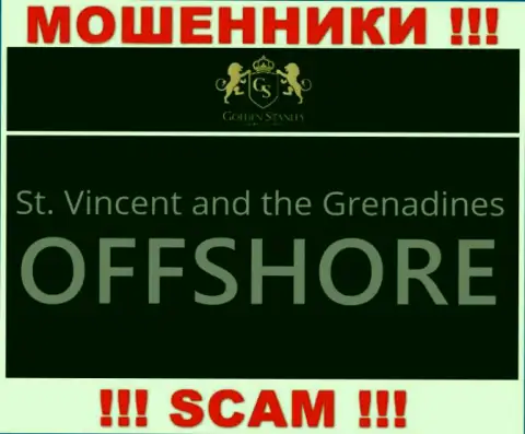 Оффшорная регистрация Голден Стэнли на территории St. Vincent and the Grenadines, позволяет обманывать доверчивых людей