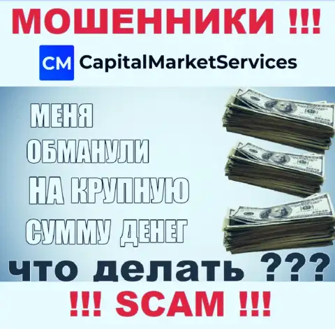 Если Вас обокрали internet-мошенники CapitalMarketServices Com - еще пока рано отчаиваться, возможность их забрать обратно имеется
